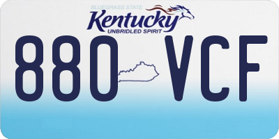 KY license plate 880VCF