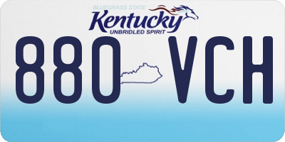 KY license plate 880VCH
