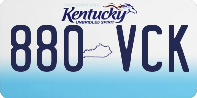KY license plate 880VCK