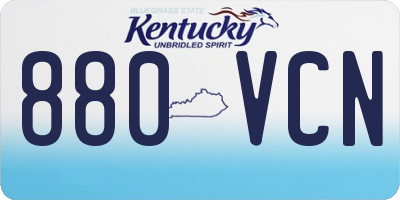 KY license plate 880VCN