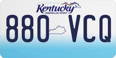 KY license plate 880VCQ