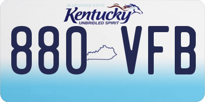 KY license plate 880VFB