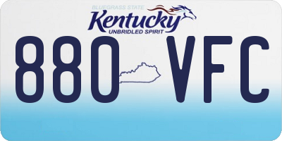 KY license plate 880VFC