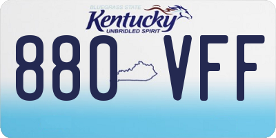 KY license plate 880VFF