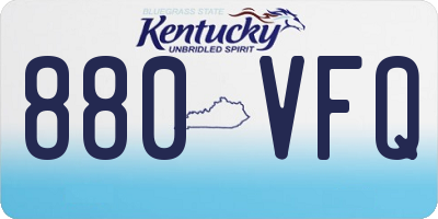 KY license plate 880VFQ