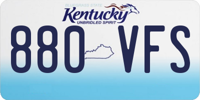 KY license plate 880VFS