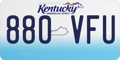 KY license plate 880VFU
