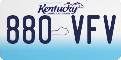 KY license plate 880VFV