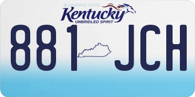 KY license plate 881JCH