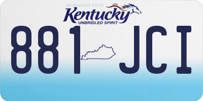 KY license plate 881JCI