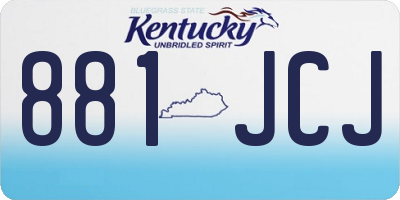 KY license plate 881JCJ