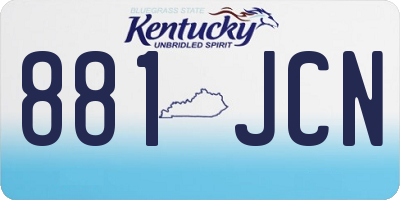 KY license plate 881JCN