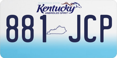 KY license plate 881JCP