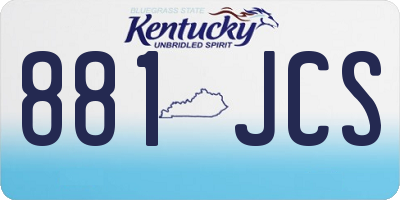 KY license plate 881JCS
