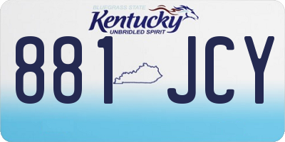 KY license plate 881JCY