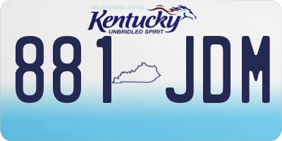 KY license plate 881JDM
