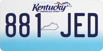 KY license plate 881JED