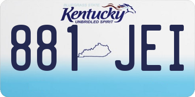 KY license plate 881JEI
