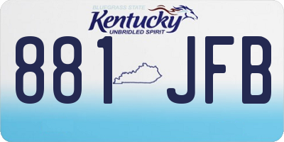 KY license plate 881JFB