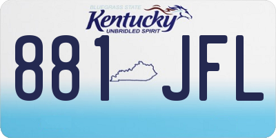 KY license plate 881JFL