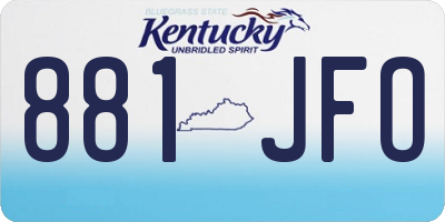 KY license plate 881JFO