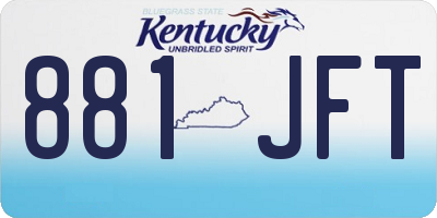 KY license plate 881JFT