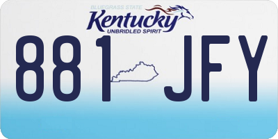 KY license plate 881JFY