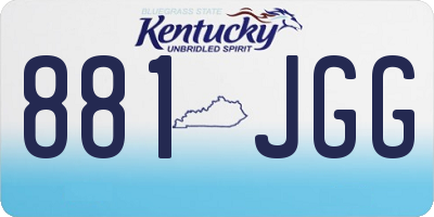 KY license plate 881JGG