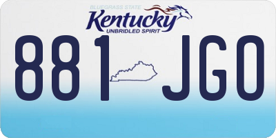 KY license plate 881JGO
