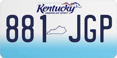 KY license plate 881JGP
