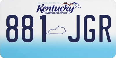 KY license plate 881JGR