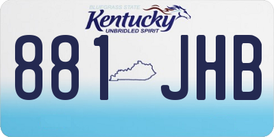 KY license plate 881JHB