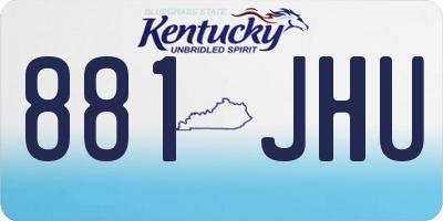 KY license plate 881JHU