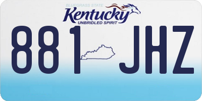 KY license plate 881JHZ