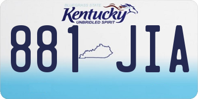 KY license plate 881JIA