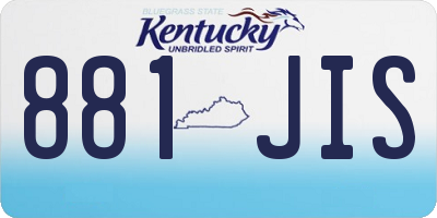KY license plate 881JIS