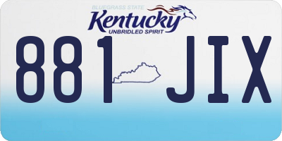 KY license plate 881JIX