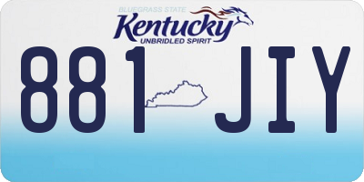 KY license plate 881JIY