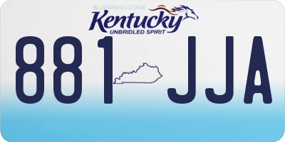 KY license plate 881JJA