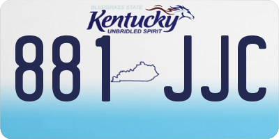 KY license plate 881JJC