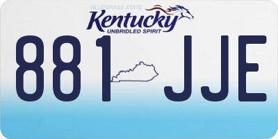 KY license plate 881JJE