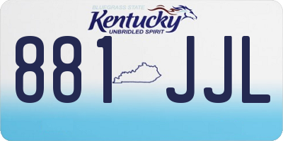 KY license plate 881JJL