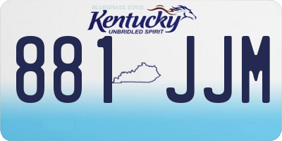 KY license plate 881JJM