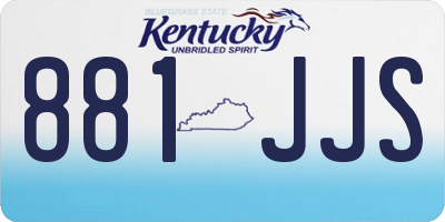 KY license plate 881JJS