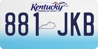 KY license plate 881JKB