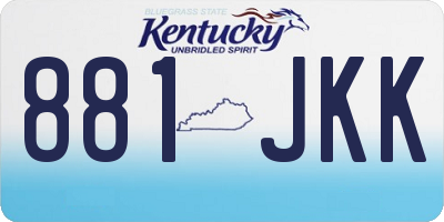 KY license plate 881JKK