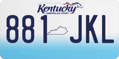 KY license plate 881JKL