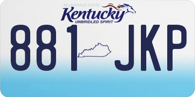 KY license plate 881JKP