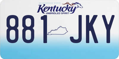 KY license plate 881JKY