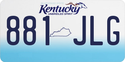 KY license plate 881JLG